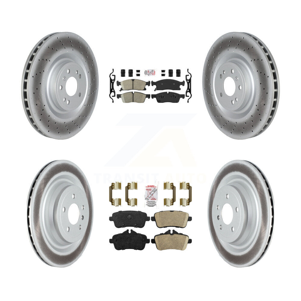 Front Rear Ceramic Pads And Coated Disc Brake Rotors Kit For Mercedes-Benz GLS450 ML250 KGA-103134