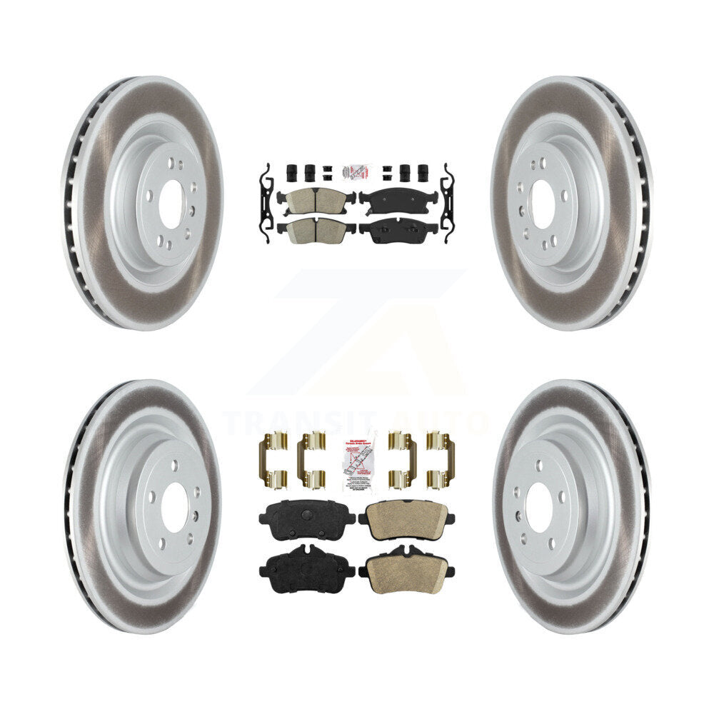 Front Rear Ceramic Pad & Coated Disc Brake Rotor Kit For Mercedes-Benz GL350 GLS450 GL450 KGA-103138
