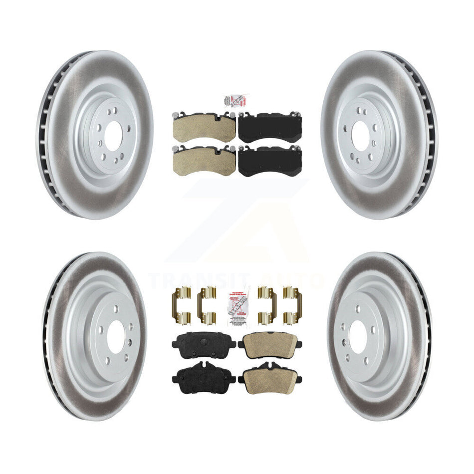 Front Semi-Metallic Rear Ceramic Pad Coat Disc Brake Rotor Kit For Mercedes-Benz ML63 AMG KGA-103141