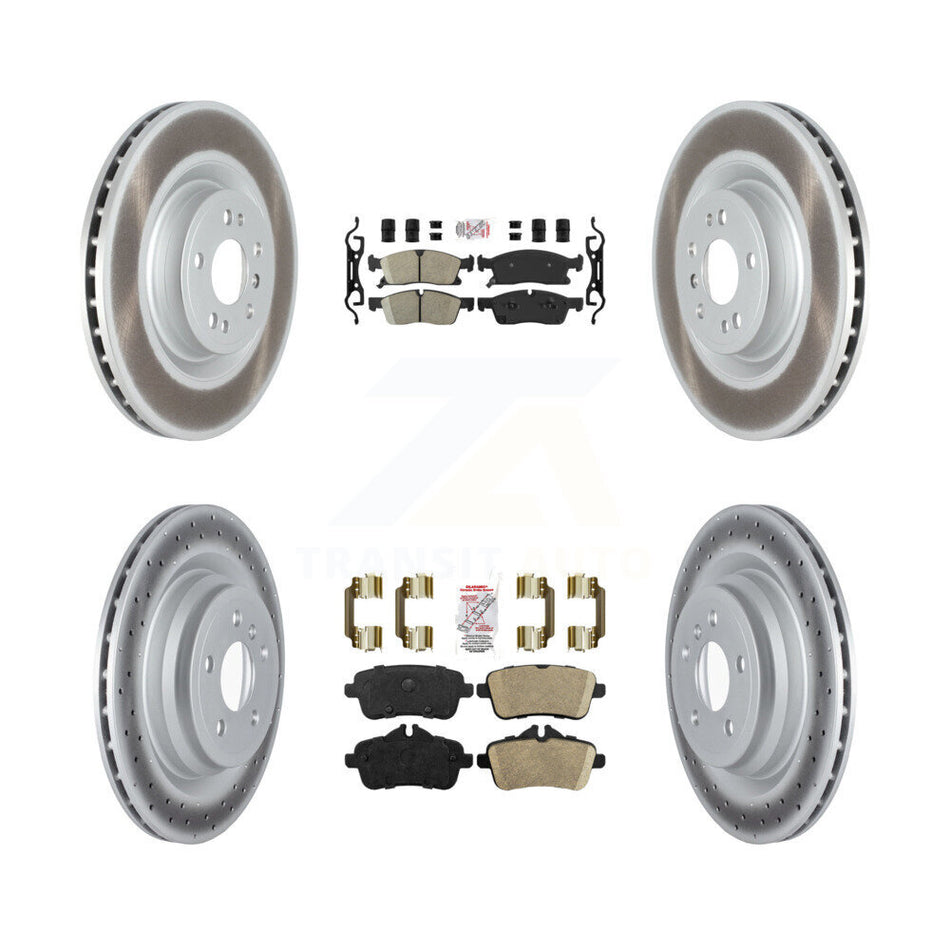 Front Rear Ceramic Pads And Coated Disc Brake Rotors Kit For Mercedes-Benz GLE400 KGA-103148