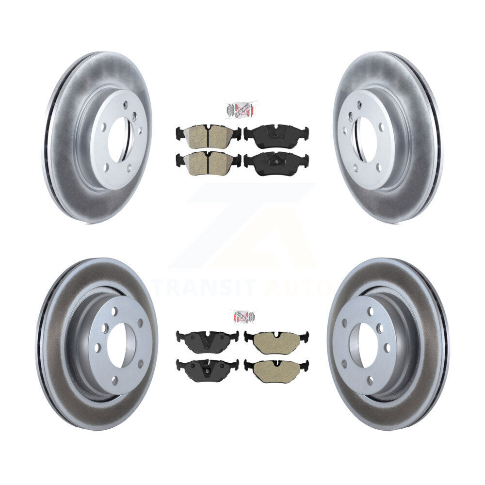Front Rear Semi-Metallic Pad Coat Disc Brake Rotor Kit For BMW 325i 325Ci 328i 323Ci 323i KGA-103156