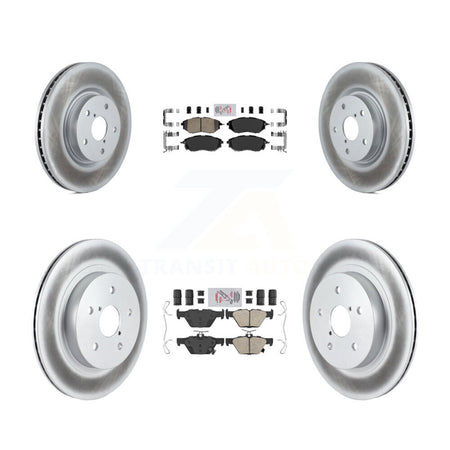 Front Rear Ceramic Pads And Coated Disc Brake Rotors Kit For Subaru Outback WRX Legacy KGA-103158
