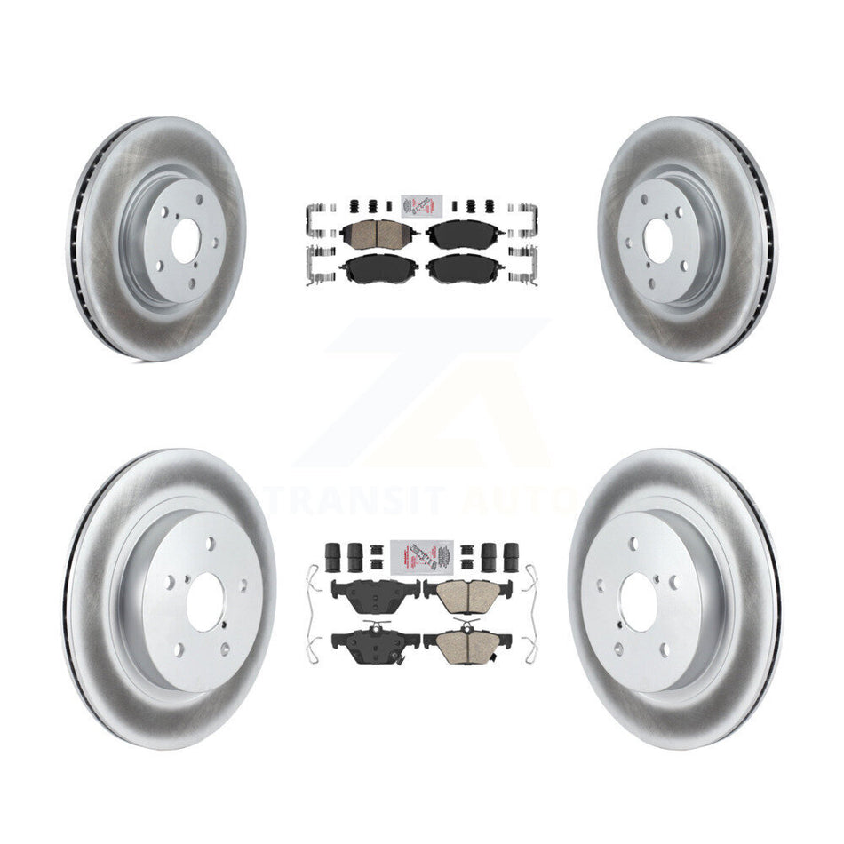 Front Rear Ceramic Pads And Coated Disc Brake Rotors Kit For Subaru Outback WRX Legacy KGA-103158