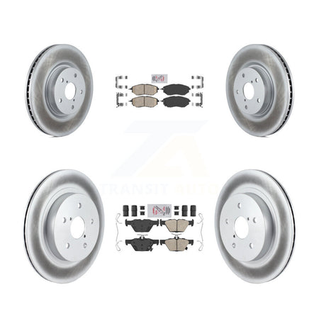 Front Rear Ceramic Pads And Coated Disc Brake Rotors Kit For Subaru Outback WRX Legacy KGA-103159