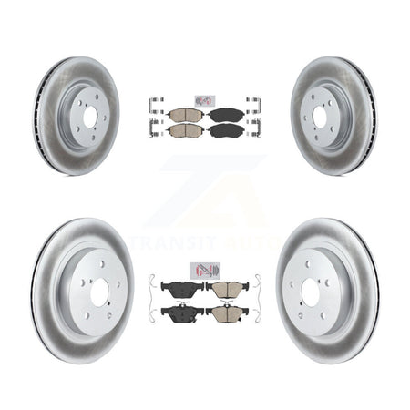 Front Rear Ceramic Pads And Coated Disc Brake Rotors Kit For Subaru Outback WRX Legacy KGA-103161