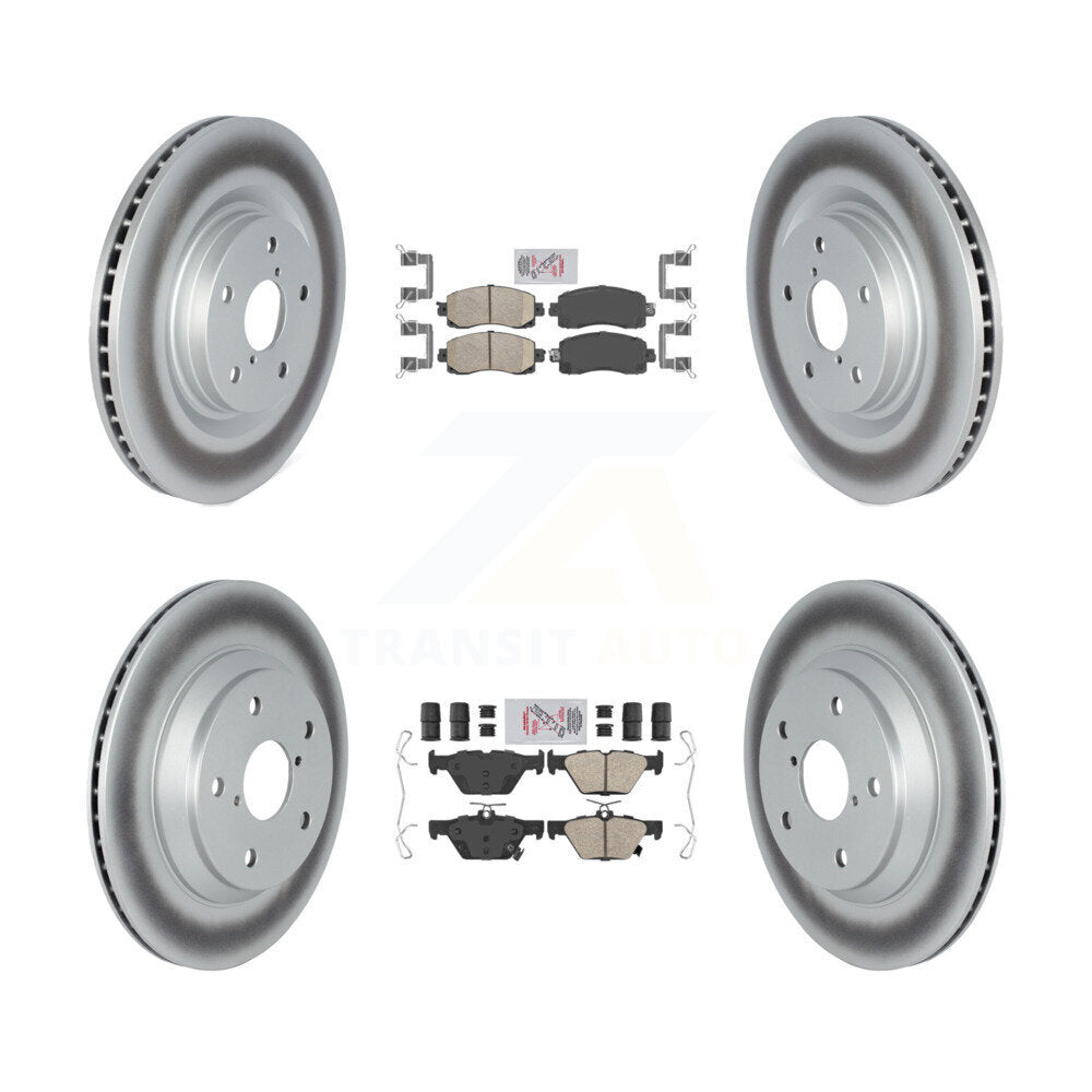 Front Rear Ceramic Pads And Coated Disc Brake Rotors Kit For Subaru Forester Crosstrek KGA-103170