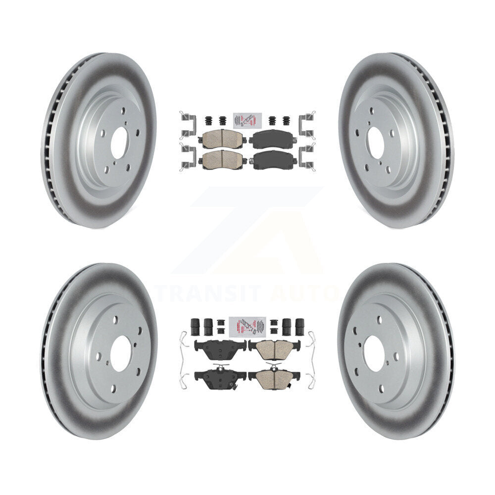 Front Rear Ceramic Pads And Coated Disc Brake Rotors Kit For Subaru Forester Crosstrek KGA-103171