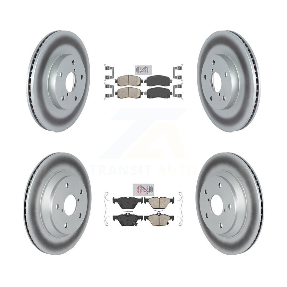 Front Rear Ceramic Pads And Coated Disc Brake Rotors Kit For Subaru Forester KGA-103172