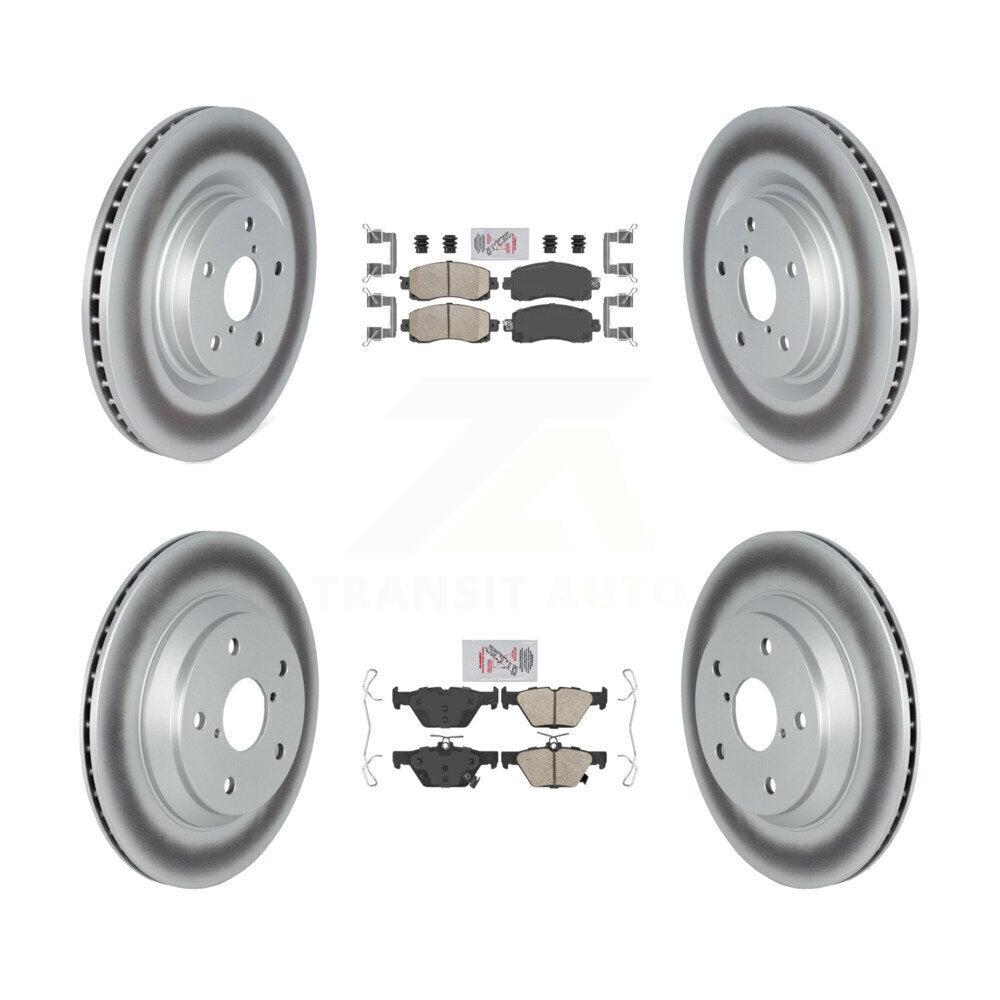 Front Rear Ceramic Pads And Coated Disc Brake Rotors Kit For Subaru Forester Crosstrek KGA-103175