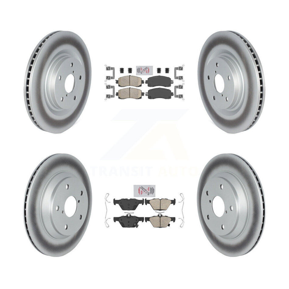 Front Rear Ceramic Pads And Coated Disc Brake Rotors Kit For Subaru Forester Crosstrek KGA-103175