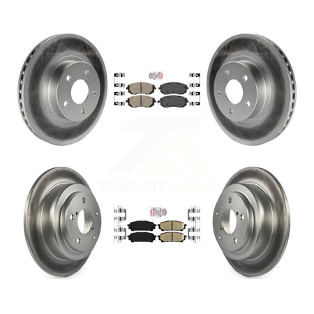Front Rear Ceramic Pads And Coated Disc Brake Rotors Kit For Subaru Impreza Saab 9-2X KGA-103176