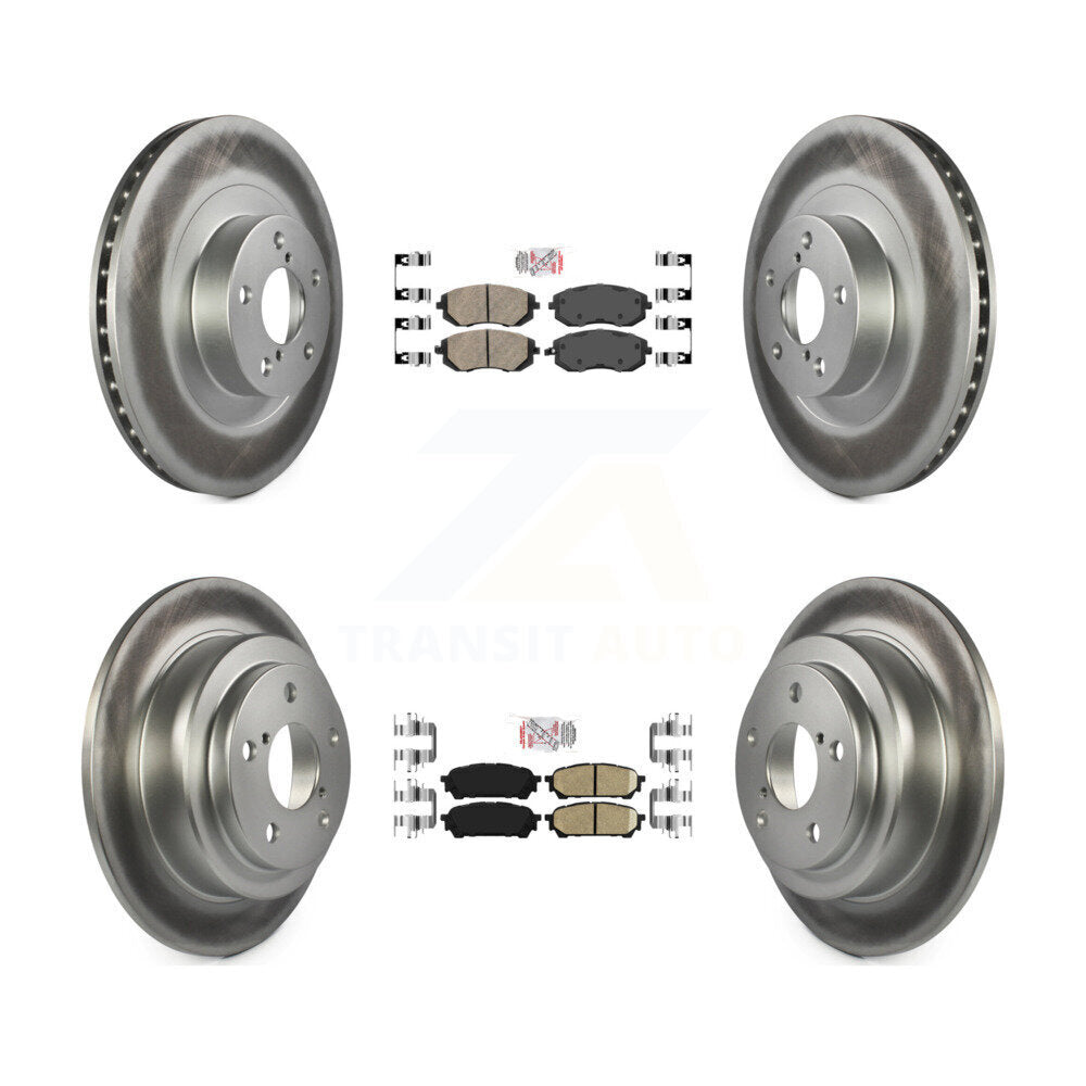 Front Rear Ceramic Pad Coated Disc Brake Rotors Kit For Subaru Forester Impreza Saab 9-2X KGA-103178