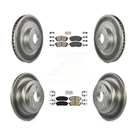 Front Rear Ceramic Pad Coated Disc Brake Rotors Kit For Subaru Forester Impreza Saab 9-2X KGA-103178