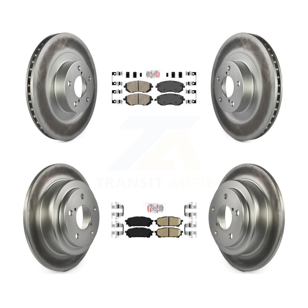 Front Rear Ceramic Pad Coated Disc Brake Rotors Kit For Subaru Forester Impreza Saab 9-2X KGA-103179