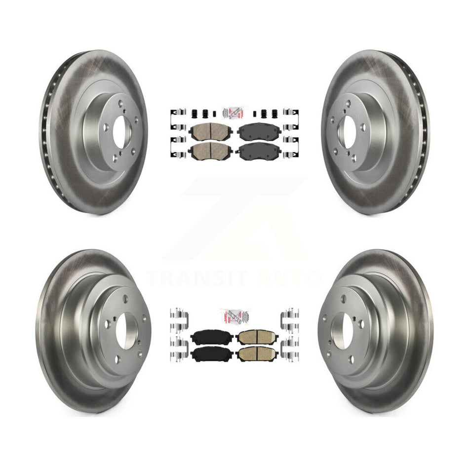 Front Rear Ceramic Pad Coated Disc Brake Rotors Kit For Subaru Forester Impreza Saab 9-2X KGA-103179