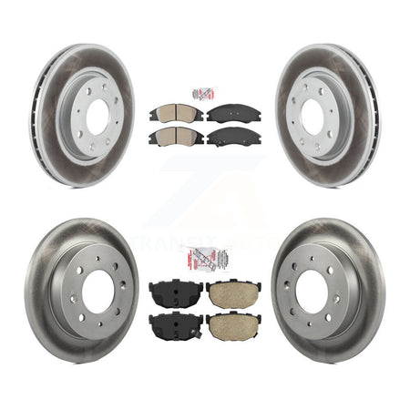 Front Semi-Metallic Rear Ceramic Pad Coated Disc Brake Rotor Kit For Kia Spectra Spectra5 KGA-103187