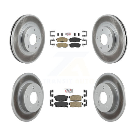 Front Rear Ceramic Pads And Coated Disc Brake Rotors Kit For 2002-2003 Nissan Maxima KGA-103199