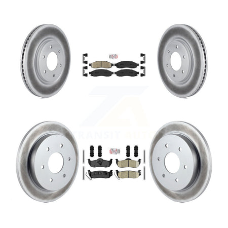 Front Rear Ceramic Pads And Coated Disc Brake Rotors Kit For 2007 Nissan TITAN From 04 07 KGA-103201