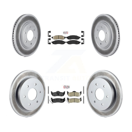 Front Rear Ceramic Pads And Coated Disc Brake Rotors Kit For 2007 Nissan TITAN From 04 07 KGA-103202