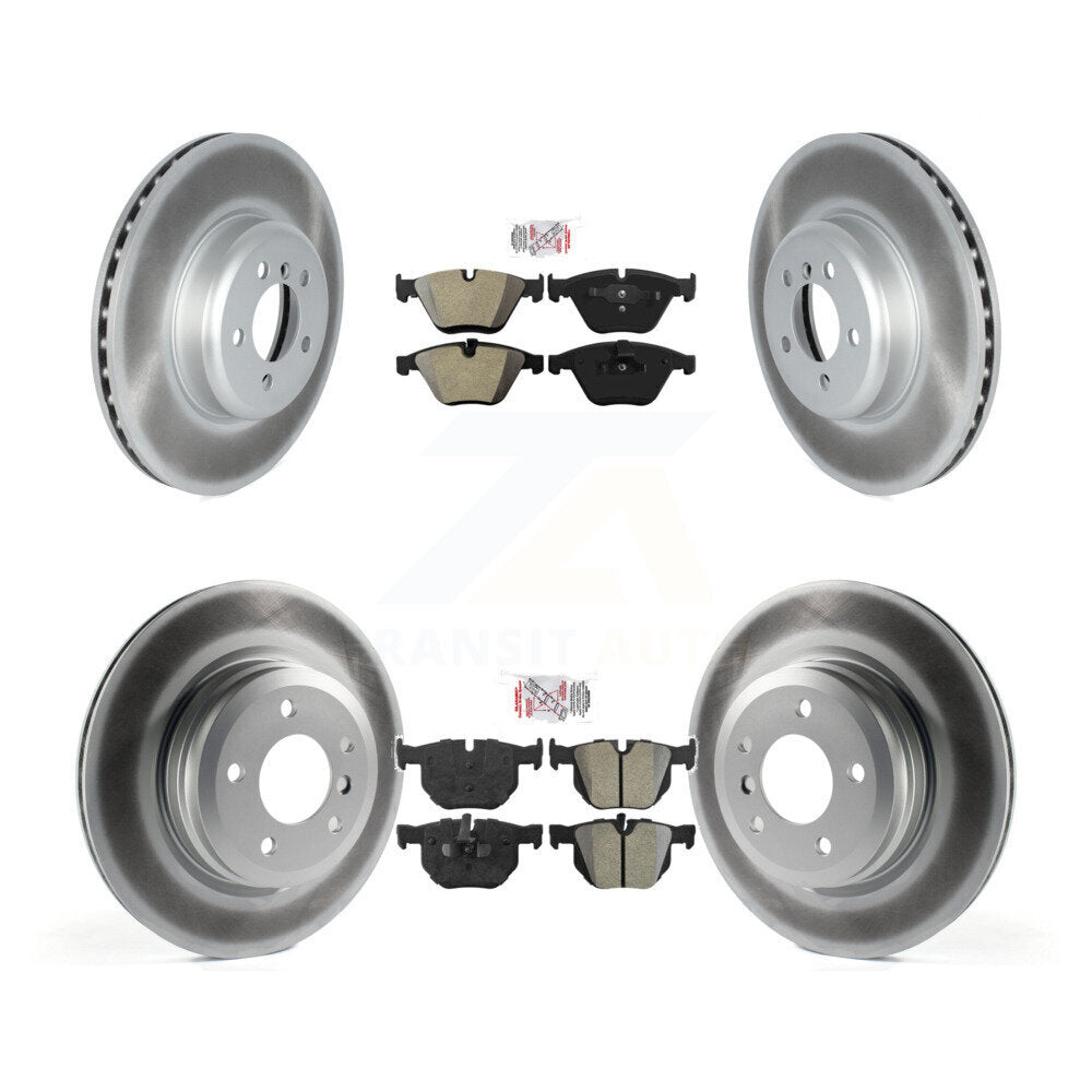 Front Rear Semi-Metallic Pad & Coated Brake Rotor Kit For 2012 BMW 335i Convertible/Coupe KGA-103207