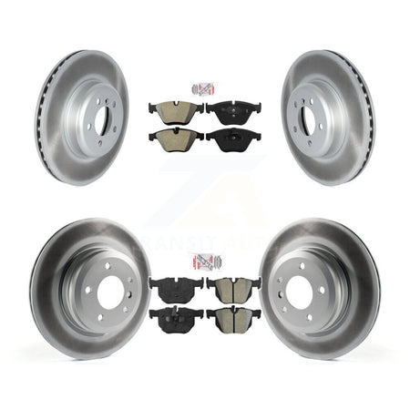 Front Rear Semi-Metallic Pad & Coated Brake Rotor Kit For 2012 BMW 335i Convertible/Coupe KGA-103207