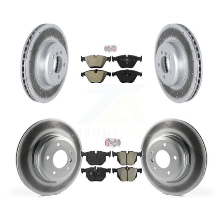 Front Rear Semi-Metallic Pad & Coated Brake Rotor Kit For 2012 BMW 335i Convertible/Coupe KGA-103208