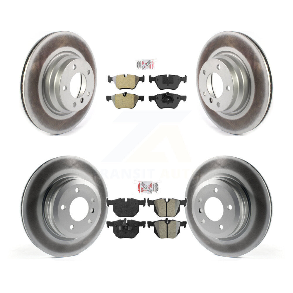 Front Rear Semi-Metallic Pads And Coated Disc Brake Rotors Kit For 2006 BMW 330i 330xi KGA-103209