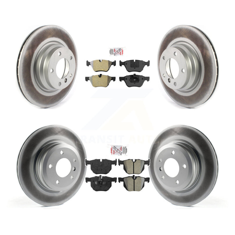 Front Rear Semi-Metallic Pads And Coated Disc Brake Rotors Kit For 2006 BMW 330i 330xi KGA-103209