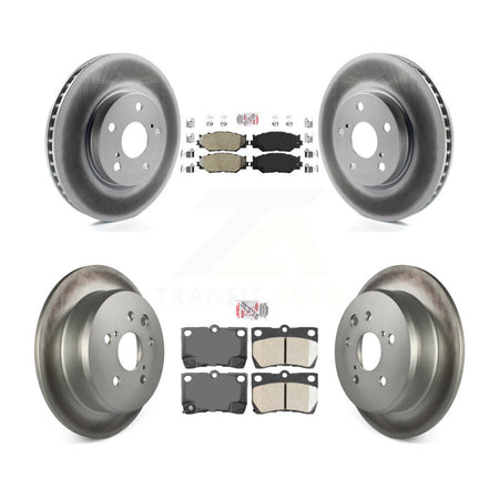Front Semi-Metallic Rear Ceramic Pads And Coated Disc Brake Rotors Kit For Lexus IS250 KGA-103211