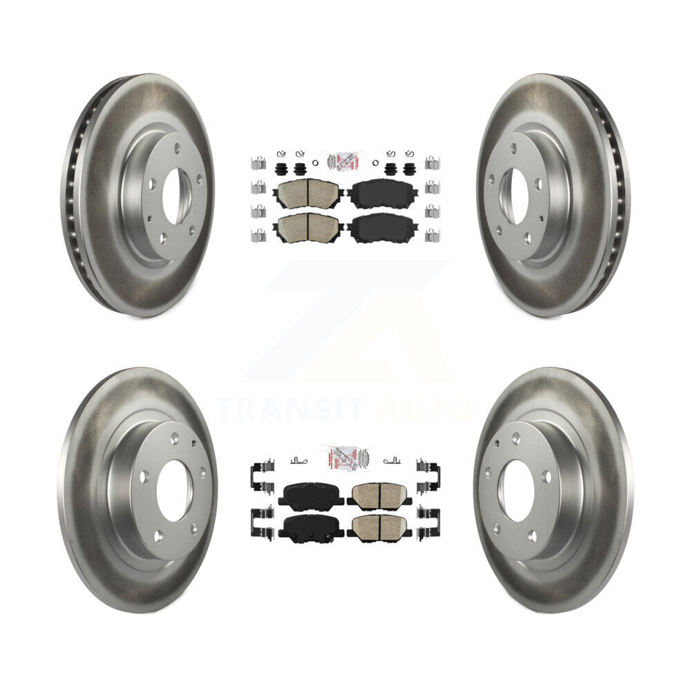 Front Rear Ceramic Pads And Coated Disc Brake Rotors Kit For Mazda 6 KGA-103213