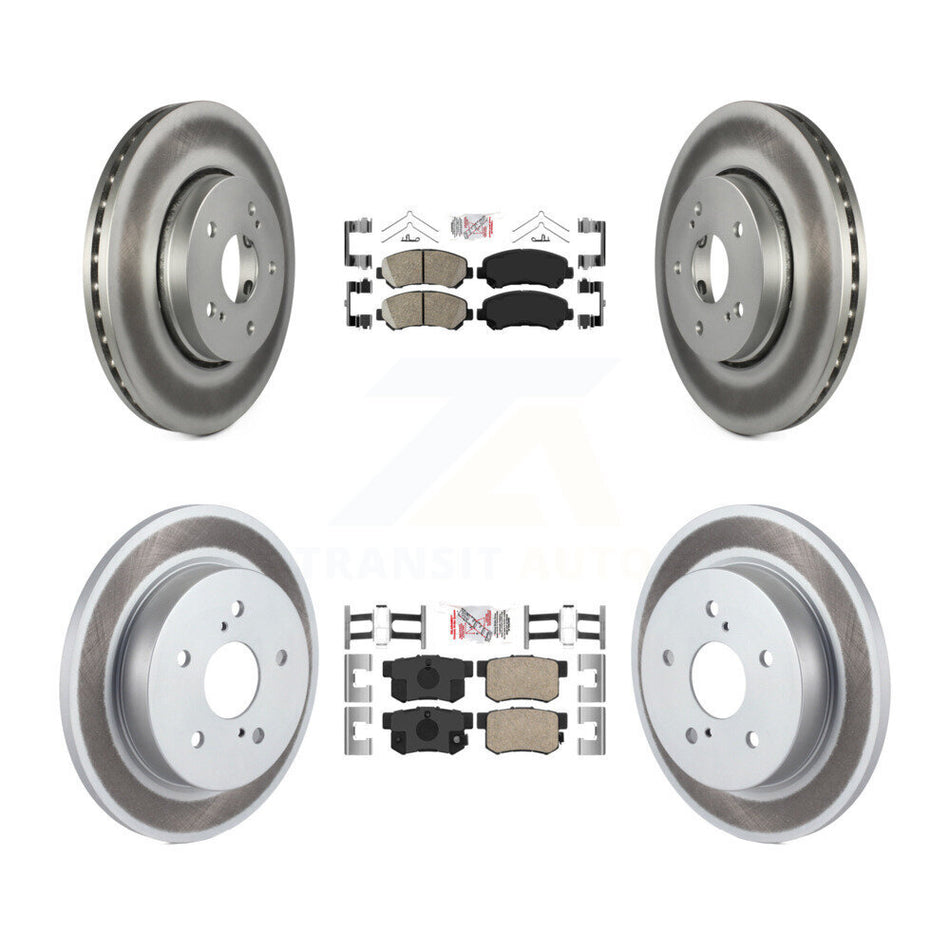 Front Rear Ceramic Pads And Coated Disc Brake Rotors Kit For 2010-2013 Suzuki Kizashi KGA-103225