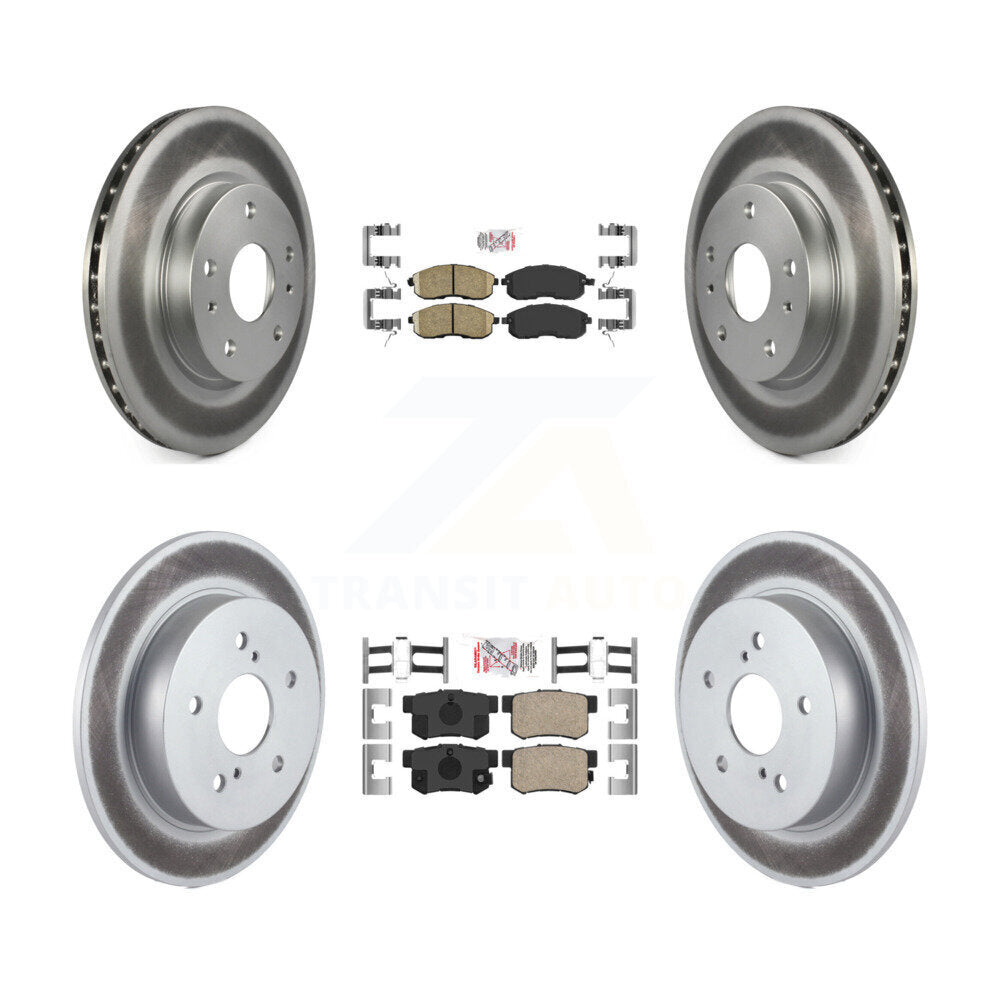 Front Rear Ceramic Pads And Coated Disc Brake Rotors Kit For Suzuki SX4 Crossover KGA-103226