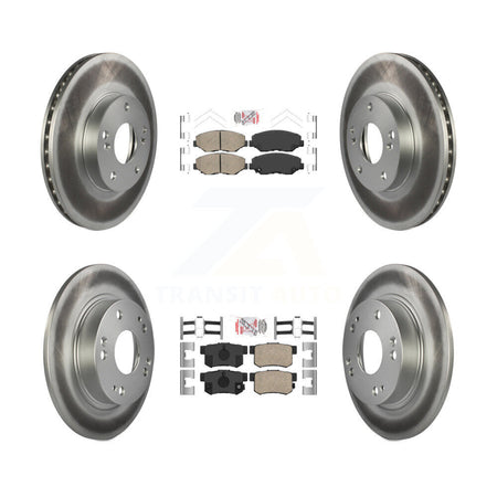 Front Rear Ceramic Pads And Coated Disc Brake Rotors Kit For 2014-2015 Acura ILX 2.0L KGA-103229
