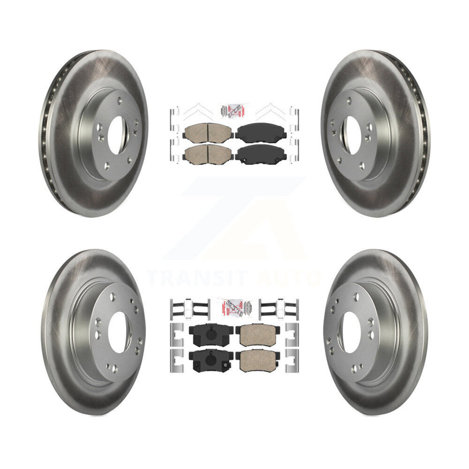 Front Rear Ceramic Pads And Coated Disc Brake Rotors Kit For 2014-2015 Acura ILX 2.0L KGA-103229