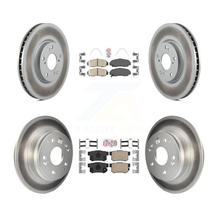 Front Rear Ceramic Pad Coat Brake Rotor Kit For 2004-2005 Acura TL Automatic transmission KGA-103232