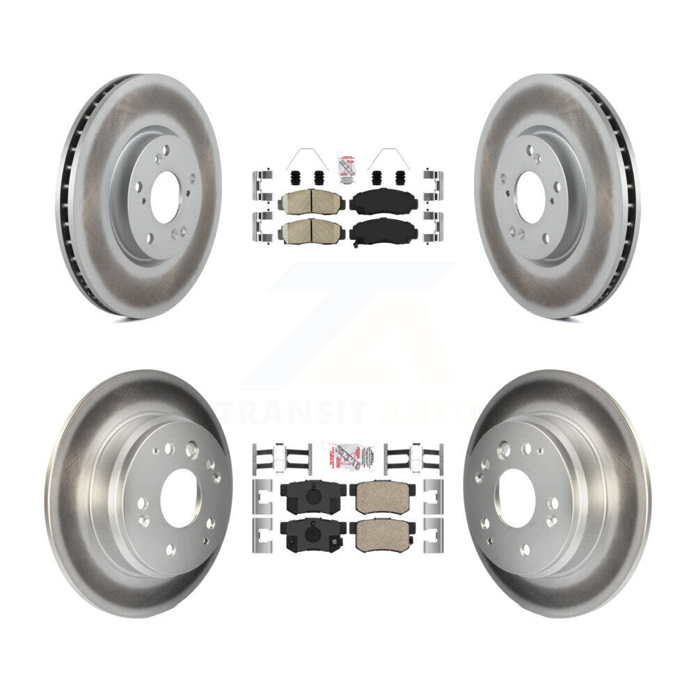Front Rear Ceramic Pad Coat Brake Rotor Kit For 2004-2005 Acura TL Automatic transmission KGA-103233