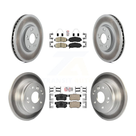 Front Rear Ceramic Pad Coat Brake Rotor Kit For 2004-2005 Acura TL Automatic transmission KGA-103233