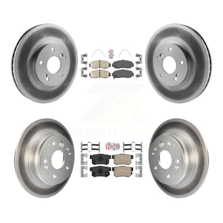 Front Rear Ceramic Pads And Coated Disc Brake Rotors Kit For Acura TL KGA-103235