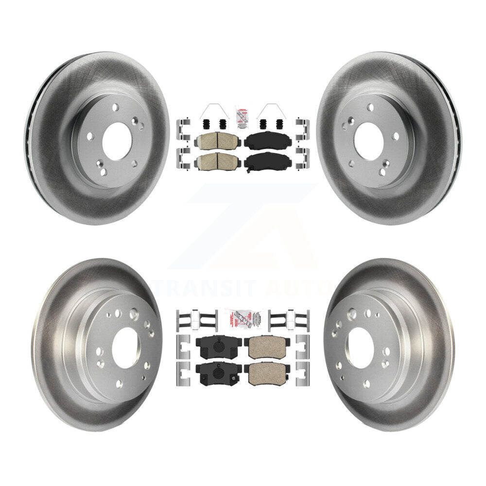 Front Rear Ceramic Pads And Coated Disc Brake Rotors Kit For Acura TL KGA-103236