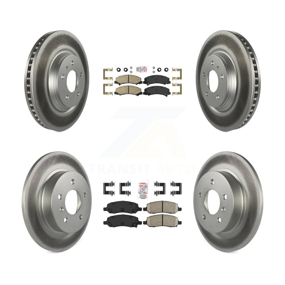 Front Rear Ceramic Pad Coat Disc Brake Rotor Kit For 2006-2011 Buick Lucerne Cadillac DTS KGA-103242