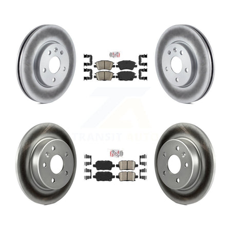 Front Rear Ceramic Pad & Coated Disc Brake Rotor Kit For Chevrolet Cruze Bolt EV Volt EUV KGA-103244