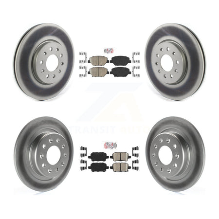 Front Rear Ceramic Pad Coat Brake Rotor Kit For Chevrolet Equinox GMC Terrain Buick Regal KGA-103247