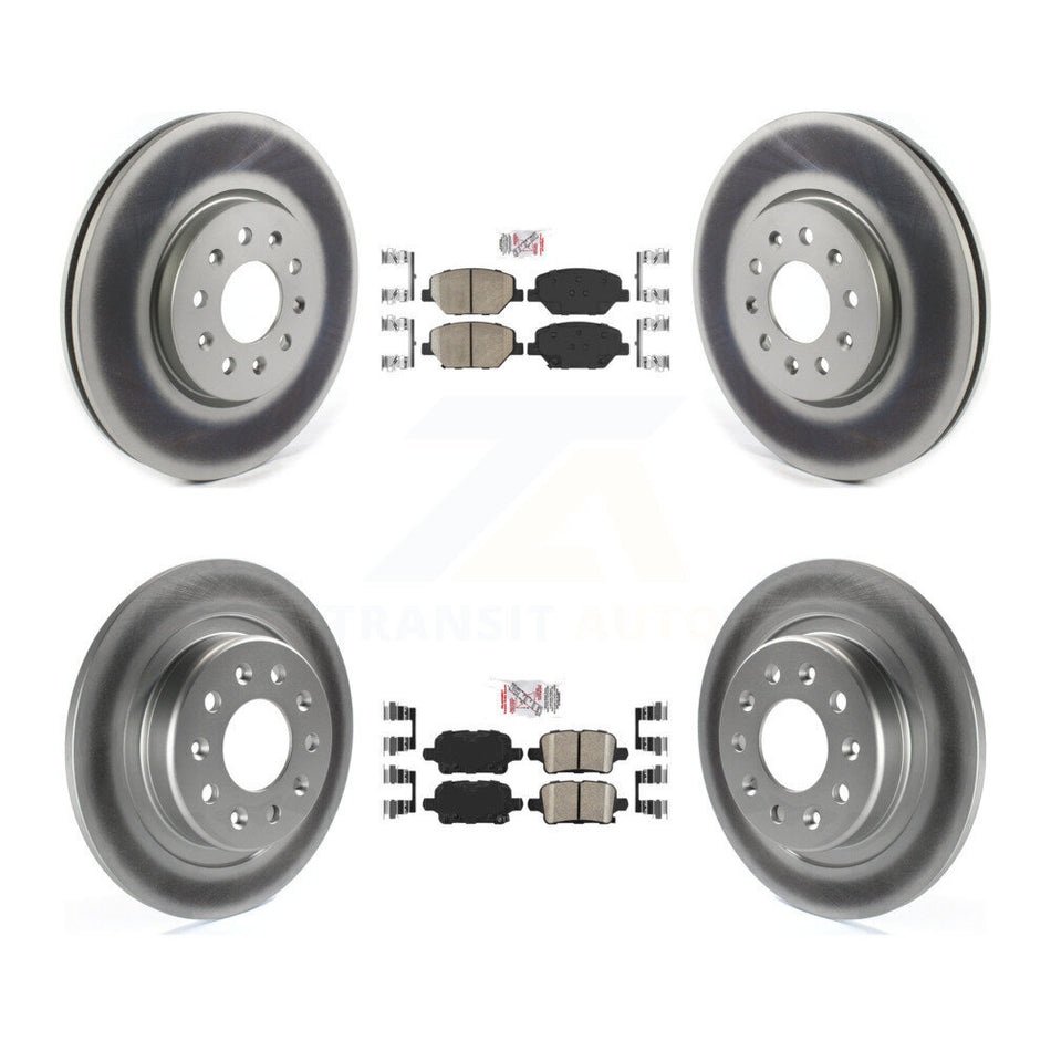 Front Rear Ceramic Pad Coat Brake Rotor Kit For Chevrolet Equinox GMC Terrain Buick Regal KGA-103247