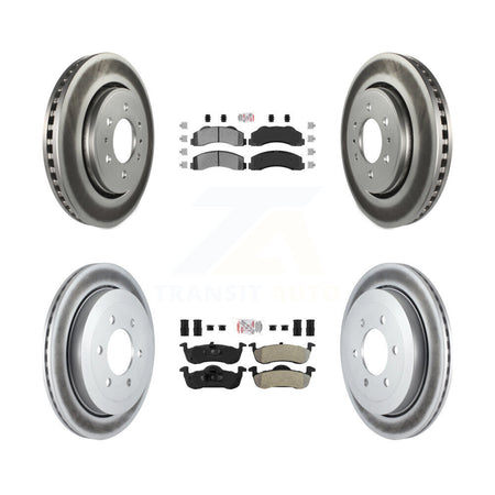 Front Rear Semi-Metallic Pad Coated Brake Rotor Kit For Ford Expedition Lincoln Navigator KGA-103250