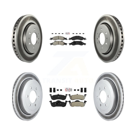 Front Rear Semi-Metallic Pad Coated Brake Rotor Kit For Ford Expedition Lincoln Navigator KGA-103251