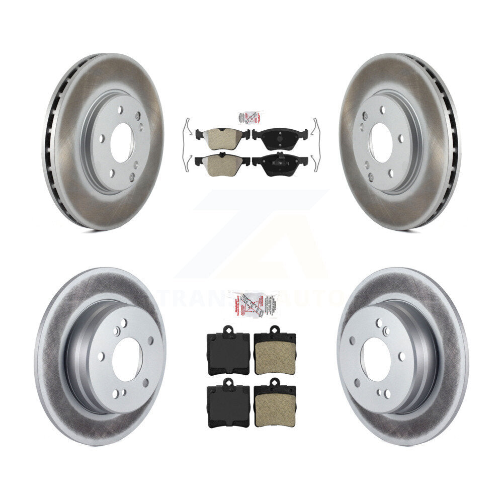 Front Rear Semi-Metallic Pad Coated Brake Rotors Kit For Chrysler Crossfire Mercedes-Benz KGA-103252