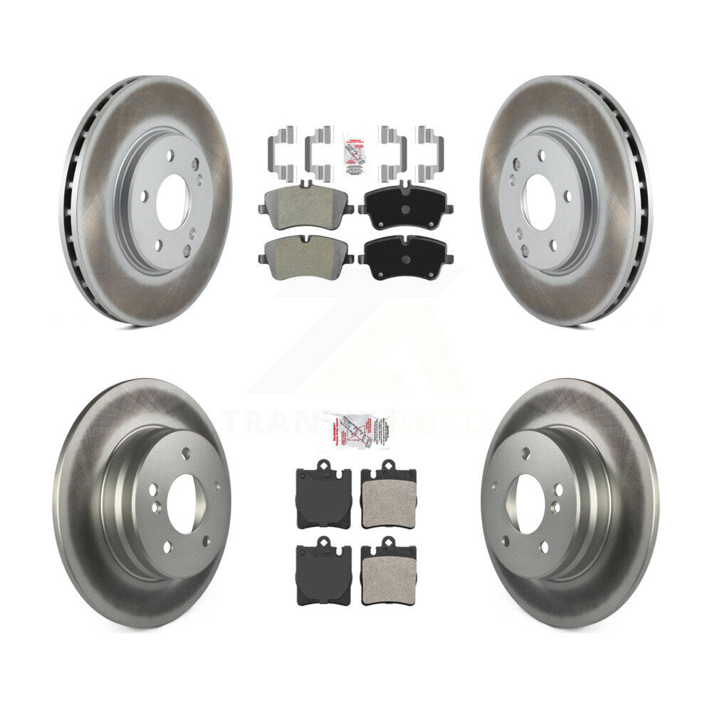 Front Rear Semi-Metallic Pad Coat Brake Rotor Kit For Mercedes-Benz C280 C240 CLK350 C320 KGA-103256