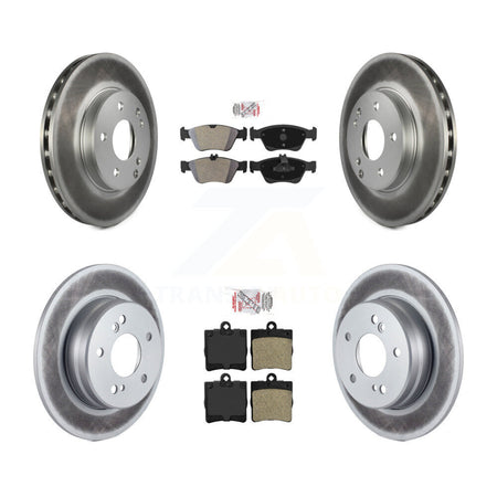 Front Rear Semi-Metallic Pad & Coated Disc Brake Rotors Kit For Mercedes-Benz SLK230 C230 KGA-103257