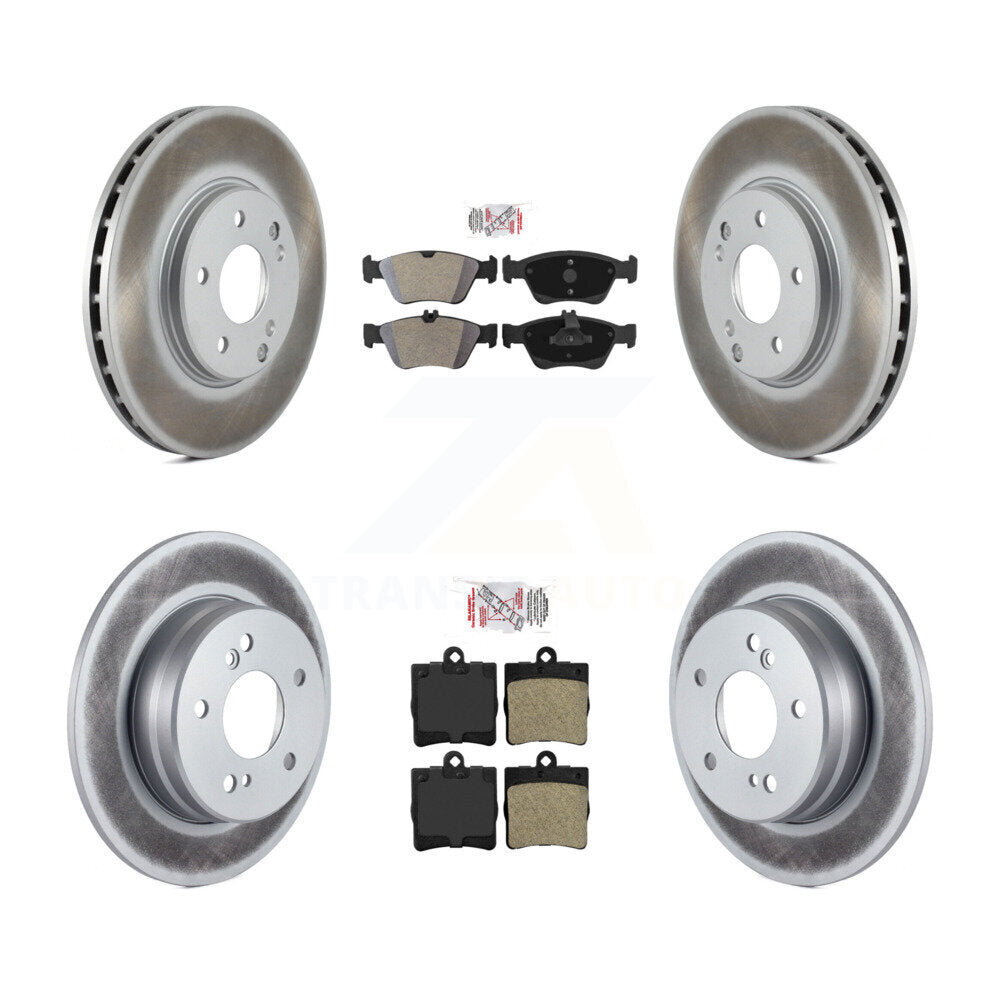 Front Rear Semi-Metallic Pad & Coated Disc Brake Rotors Kit For 2001 Mercedes-Benz SLK320 KGA-103262