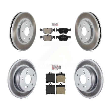 Front Rear Semi-Metallic Pad & Coated Disc Brake Rotors Kit For 2001 Mercedes-Benz SLK320 KGA-103262